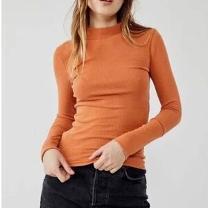 Free People "We The Free" The Rickie Top Orange, Medium (B2)